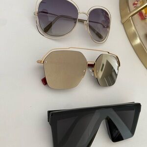 Fendi Gold and Black Sunglasses Collection